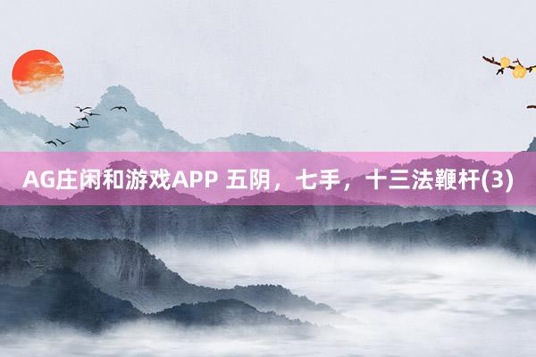 AG庄闲和游戏APP 五阴，七手，十三法鞭杆(3)