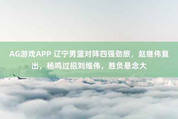 AG游戏APP 辽宁男篮对阵四强劲旅，赵继伟复出，杨鸣过招刘维伟，胜负悬念大
