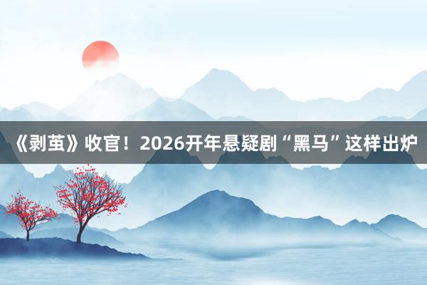 《剥茧》收官！2026开年悬疑剧“黑马”这样出炉