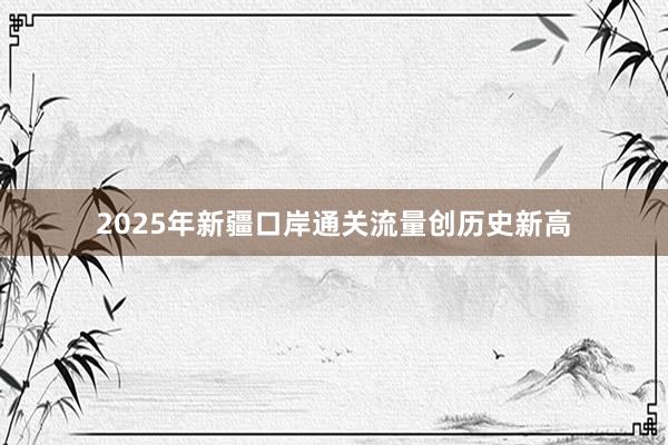2025年新疆口岸通关流量创历史新高