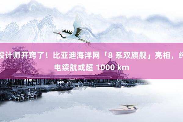 设计师开窍了！比亚迪海洋网「8 系双旗舰」亮相，纯电续航或超 1000 km