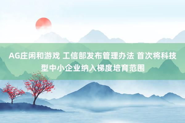 AG庄闲和游戏 工信部发布管理办法 首次将科技型中小企业纳入梯度培育范围