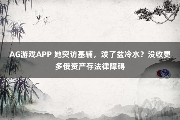 AG游戏APP 她突访基辅，泼了盆冷水？没收更多俄资产存法律障碍